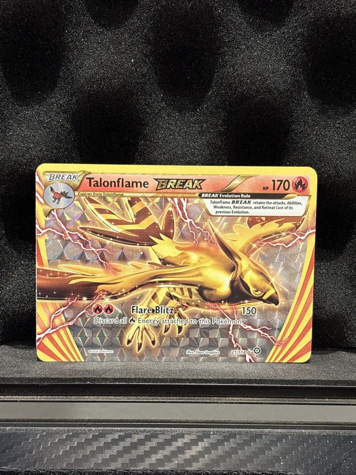 Talonflame BREAK - 21/114 - Pokemon Steam Siege XY Ultra Rare Card LP