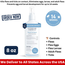 Veterinary Formula Flea Tick Spray for Dogs 8 oz Kills Fleas Ticks Fast