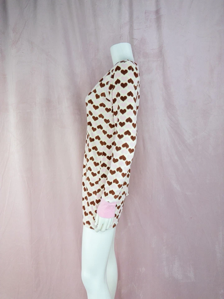 PJ Salvage Mujer Terciopelo Corazón Pijama Top Talla Pequeña Jennifers Cuerpo Manga Larga Foto 2 de 4