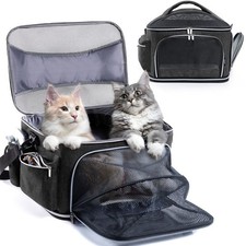 Large Cat Carrier Soft for 2 Cats, Pet Carrier for Small Dogs, Collapsible Ca...