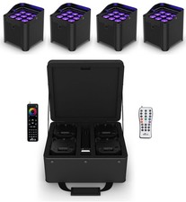 Chauvet Freedom Par H9 IP X4 4 Wireless DMX Battery Wash Lights RFC-XL Remote
