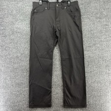 Prana Brion Pants Mens 32x30 Slim Fit Stretch Grey Hiking Outdoors Performance