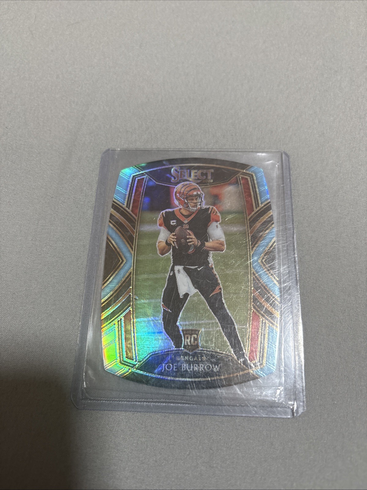 2020 Panini Select - Club Level Joe Burrow #246 Light Blue Prizm Die-Cut (RC)