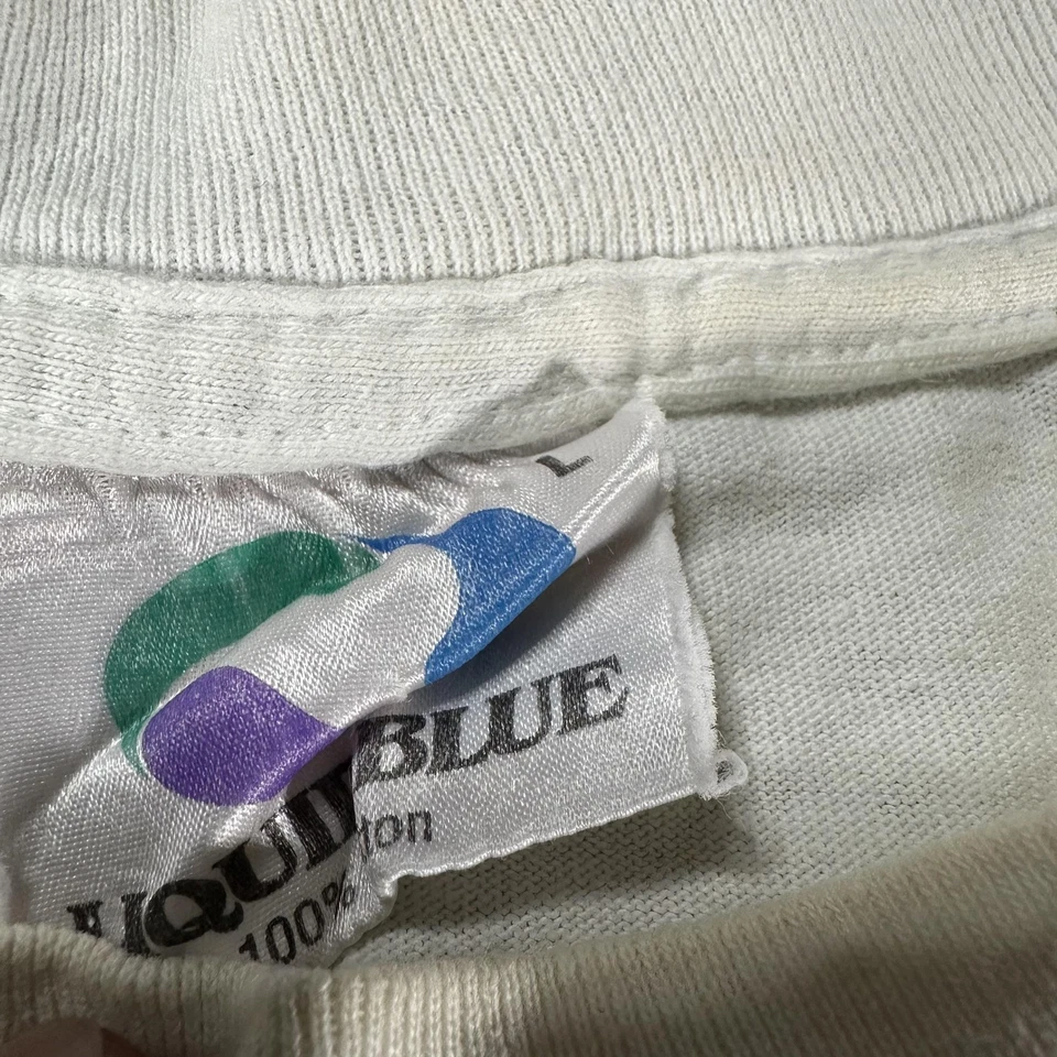 VTG Liquid Blue Shirt Men Large Tie-Dye Crystal Travis Scott USA Psychedelic AOP - Image 3 of 4