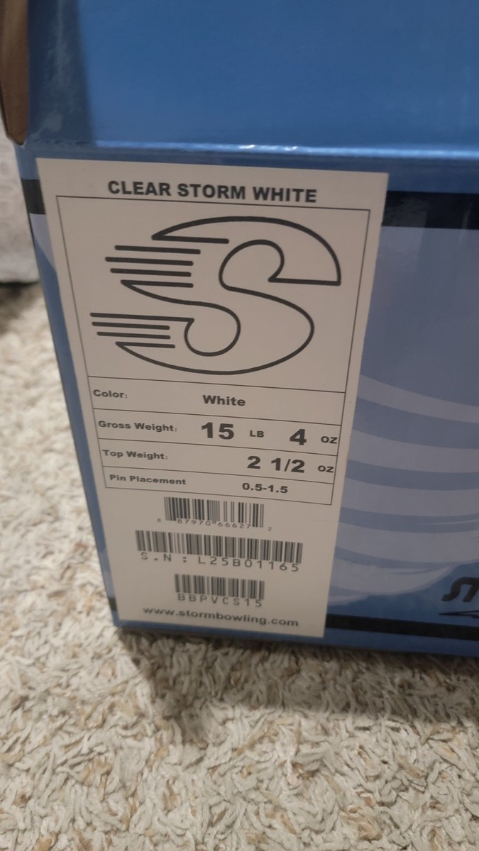 Storm Clear Storm White Bowling Ball 1st Quality | 15 Pounds | eBay