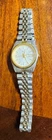 Vtg Seiko Watch Women Gold Silver Two Tone Day Date 7N83-0041 New Battery 7 inch
