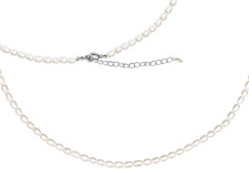 Pearl Necklace for Women and Girls, Handmade 14  Choker with Tiny White Freshwat
