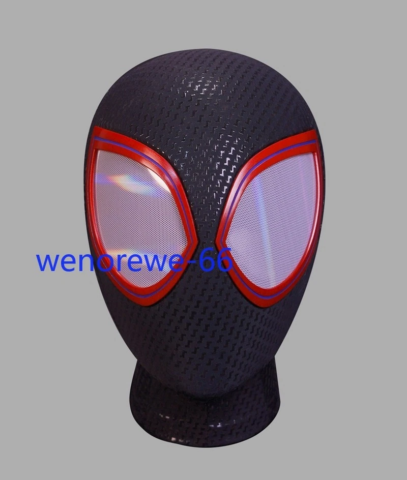 Movie Miles Morales Mask 1:1 Wearable with Faceshell Long 3D Gloves Cosplay Prop - Image 3 of 4