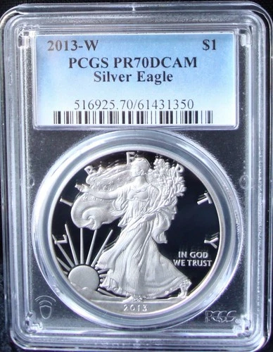 2013-W 1oz Silver American Eagle Dollar - PCGS PR 70 DCAM