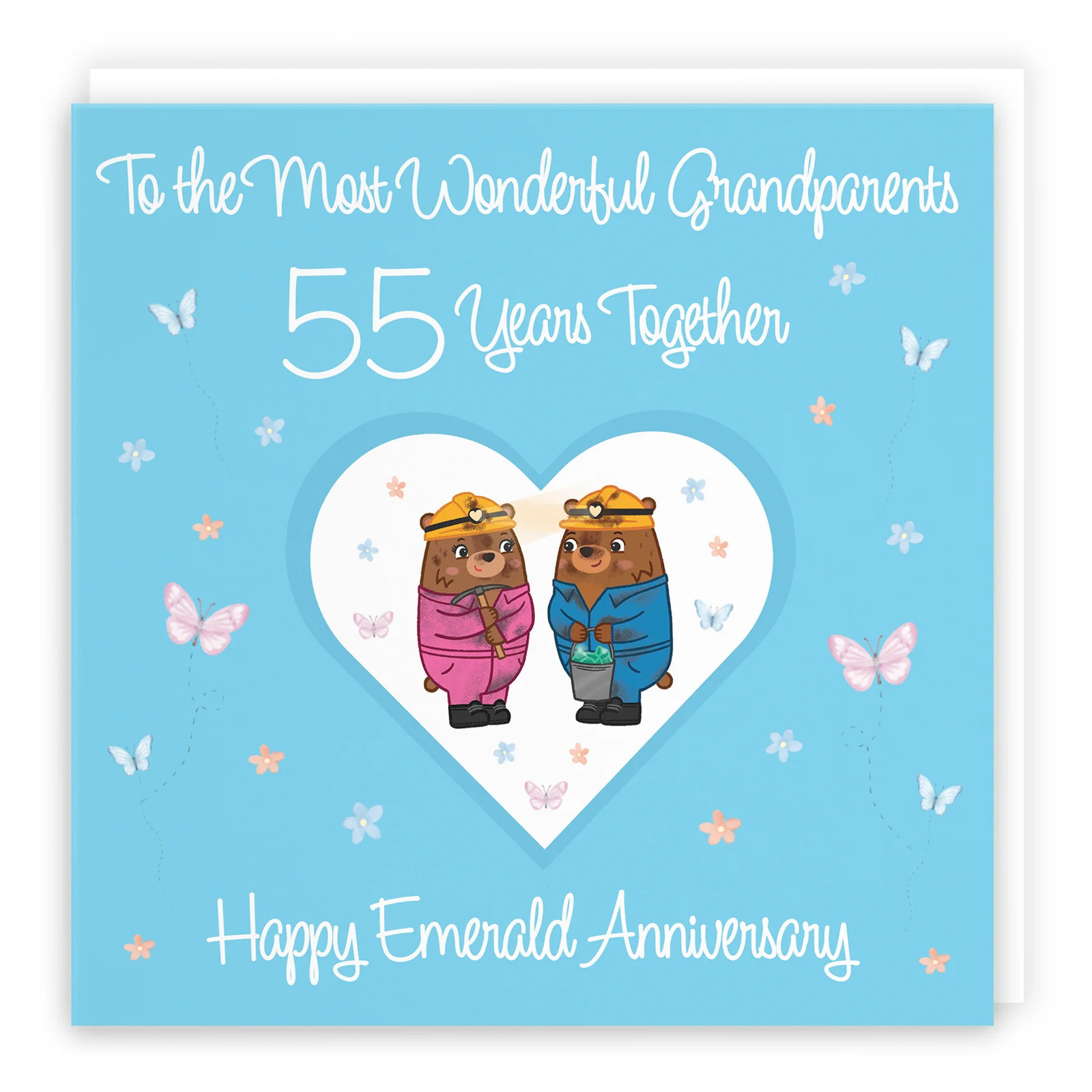 55th Grandparents Anniversary Card Romantic Meadows
