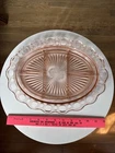 Anchor Hocking Old Colony Open Lace Pink Depression Glass Divided Relish Tray