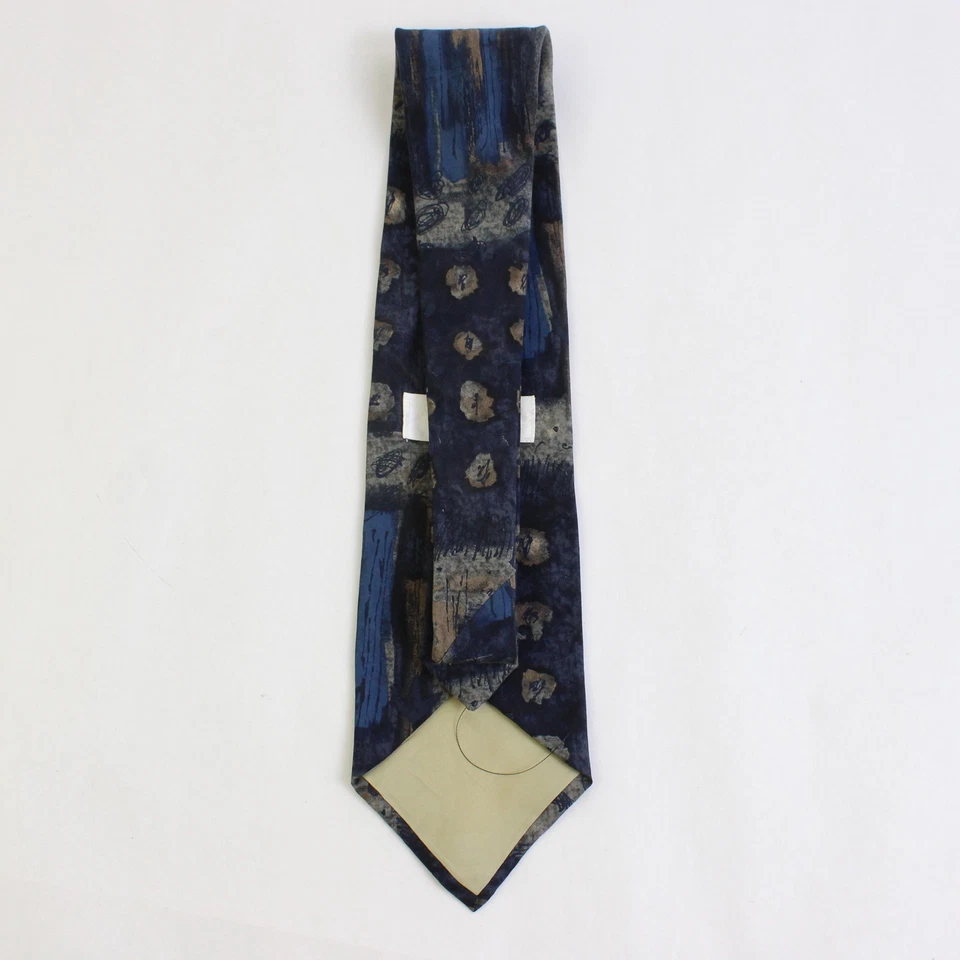 Corbata de seda con estampado abstracto azul y gris 417 by Van Heusen 57" para hombre Foto 2 de 4