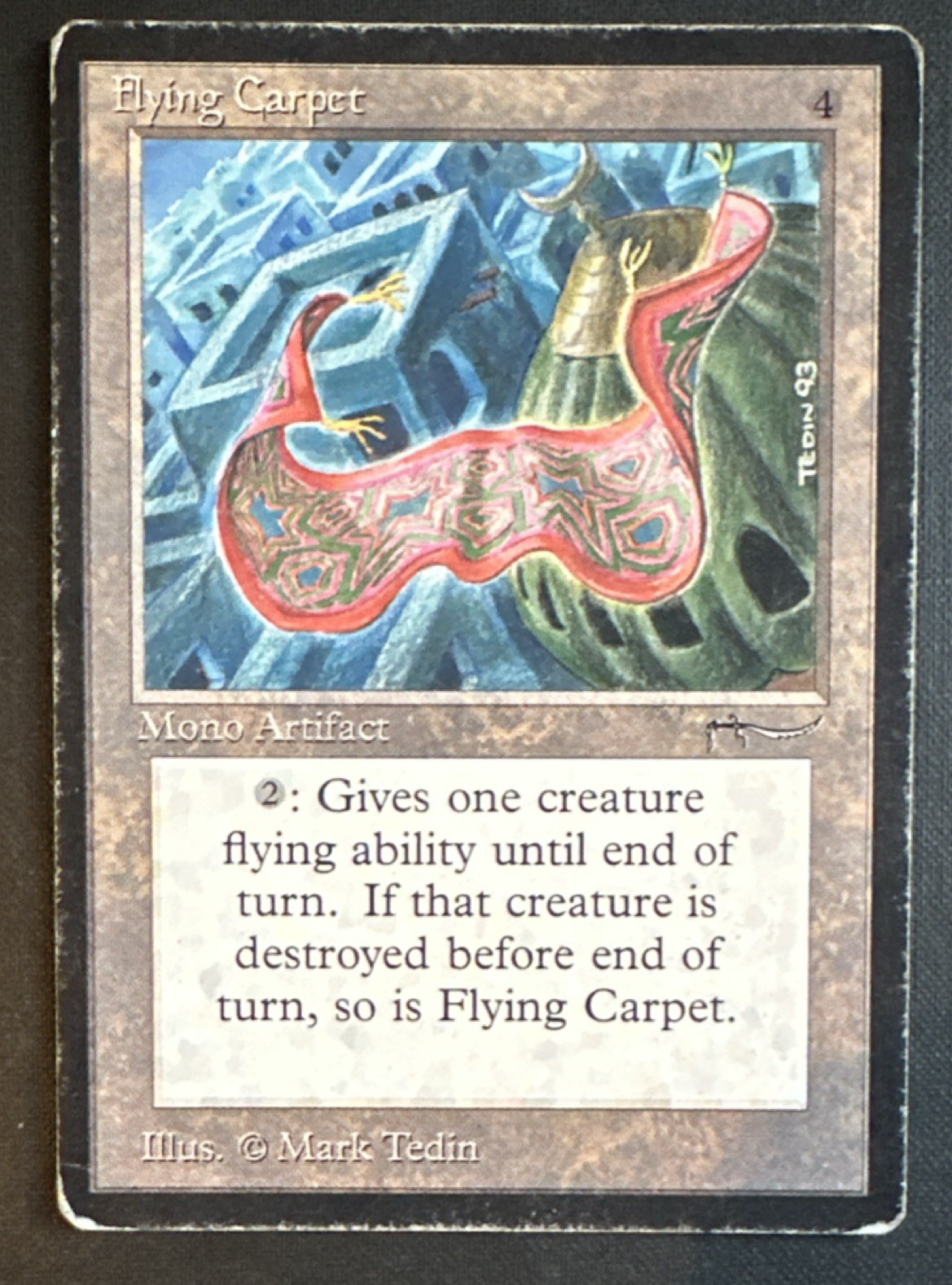 Flying Carpet, Artifact, Arabian Nights, Magic the Gathering, Mark Tedin
