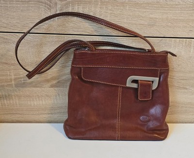 Conte Di Cavour Leder Tasche Handtasche Umhängetasche Rucksack Leather Bag