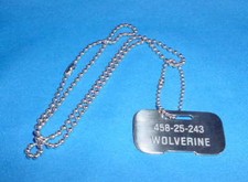 X-MEN WOLVERINE ID DOG TAG NECKLACE MARVEL COMICS NEW
