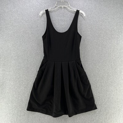 aeropostale black dress Solid Square-Neck Drop-Waist Mini Dress