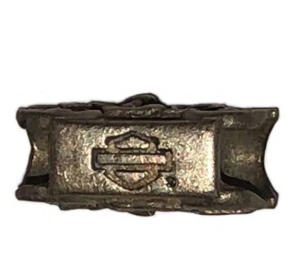 Bracelet Harley Davidson Crânes Acier et cuir