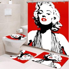 Bathroom set or Shower Curtain Set for Fan Marilyn Monroe-gift for Fan