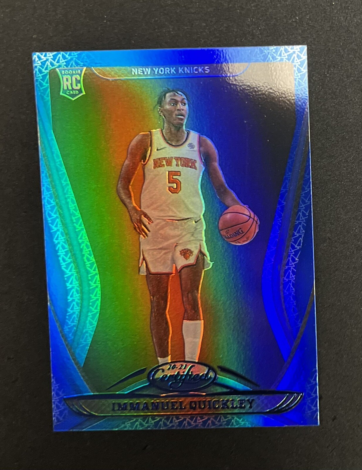 2020-21 Panini Certified - Mirror Blue #176 Immanuel Quickley (RC)