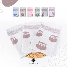 Hencely Owl Kitchen Towels Set of 3 - Tea Towels 100% Cotton Dish Cloth