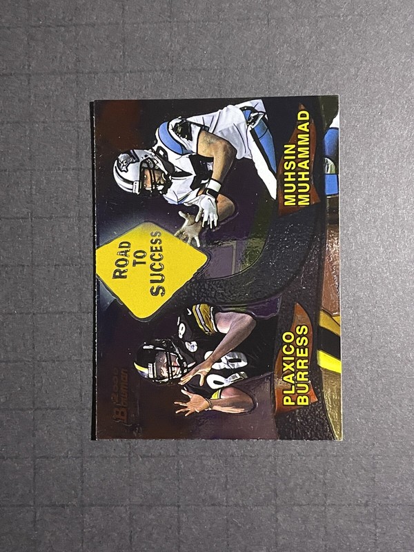 2000 Bowman Plaxico Burress / Muhsin Muhammad Road To Success Insert Card #R7