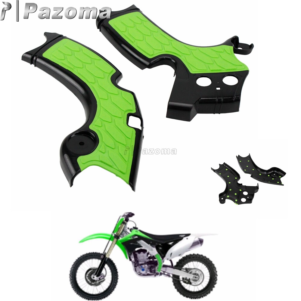 Dirt Bike Plastic Frame Guards Protectors Fits Kawasaki KXF250 KX250F