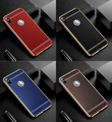 Leder Muster Hülle Handyhüllen für alle iPhone & Samsung Handys Modelle