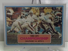 1983 Topps #11  1982 AFC Championship CCG    Miami Dolphins / New York Jets