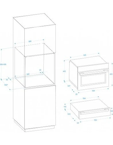 Beko BCW18500X Einbau Kompaktbackofen mit Mikrowelle EEK: A - Bild 2 von 3
