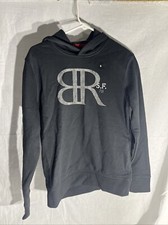 Men Banana Republic L Sleeves Graphic Logo Pullover Hoodie Sweatshirts BLACK