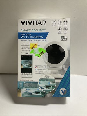 360 Wide Angle View Smart Home 1080p HD NEW Security Camera Vivitar IPC117 Wi-Fi