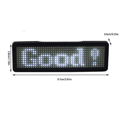 DIY LED Sign Bluetooth Digital Programmable Scrolling Name Message Tag Badge US - Picture 19 of 34