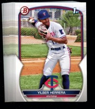 2023 Bowman Yilber Herrera 1st Bowman Paper Lot of 25