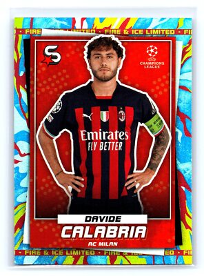 2022 Topps Superstars #70 Davide Calabria Fire & Ice Limited AC Milan Mint