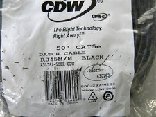 NEW 50ft Molded Cat5e 350MHz Ethernet Black RJ45 Network Cable - CDW RJ45M