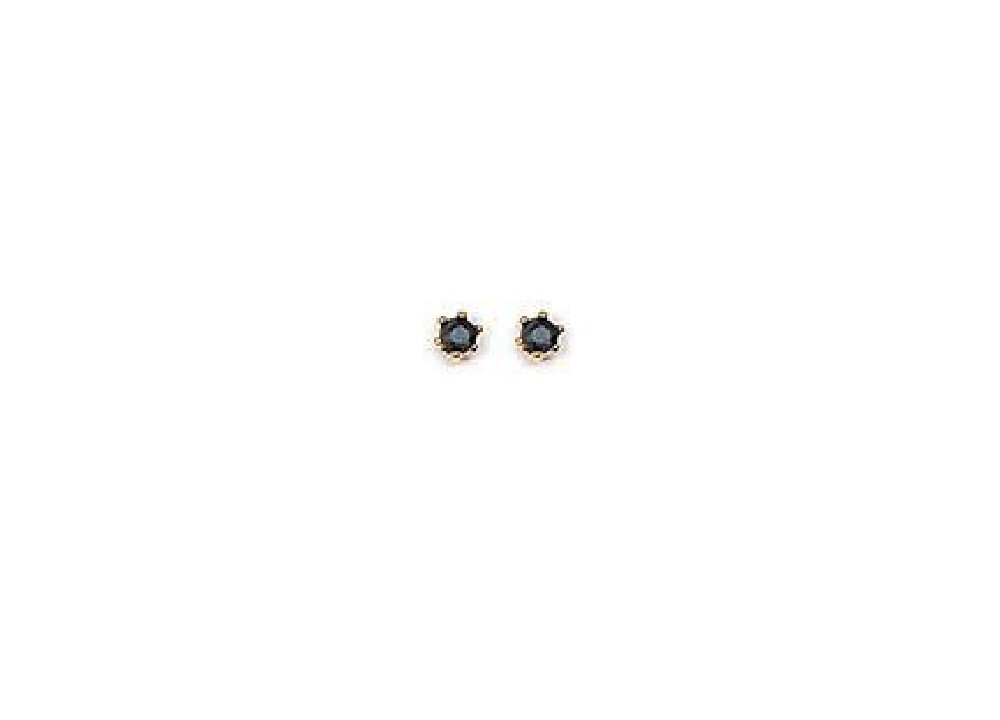 Boucles d'oreilles puces 2 mm zirconium en plaqué or anti-allergie avec poinçon
