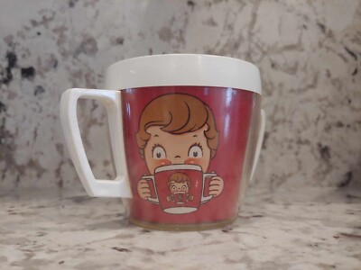 Campbells VTG THERMO SERV WEST BEND CAMPBELL SOUP BOY & GIRL PLASTIC CUP