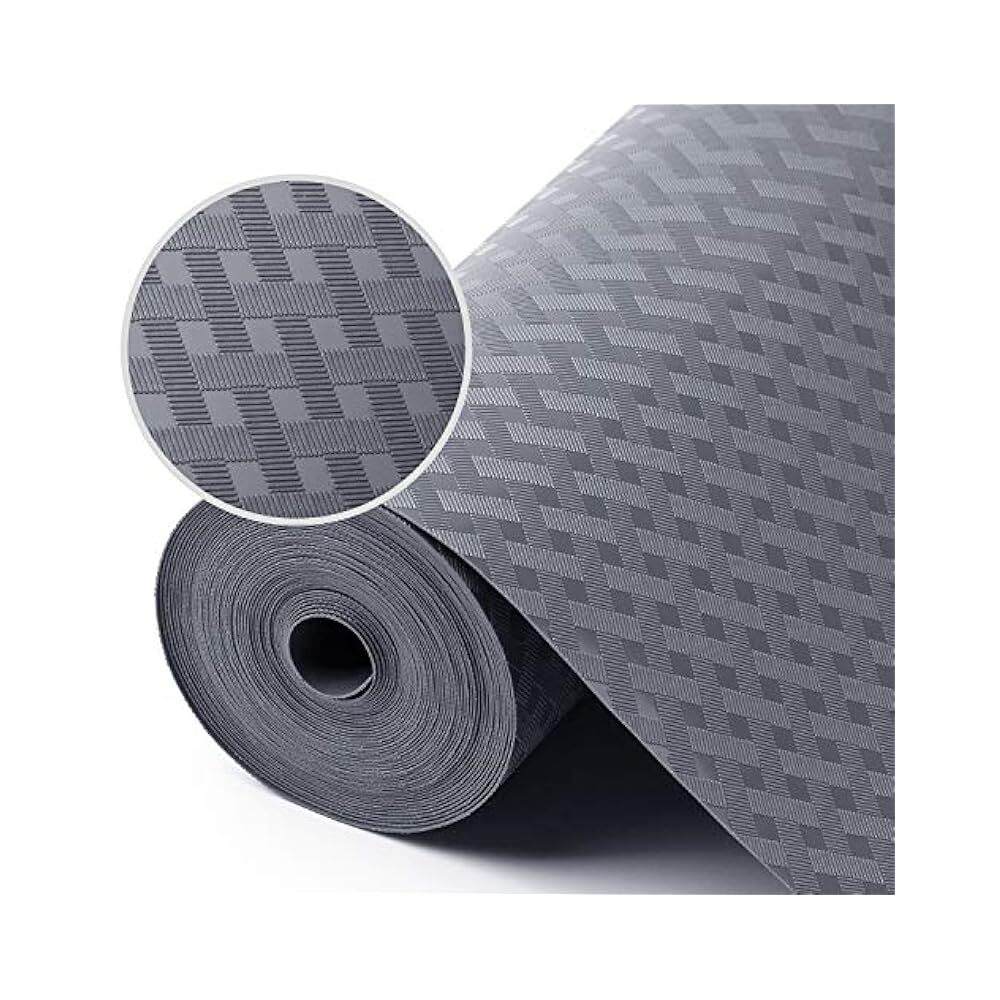 Easy,to,Clean Kitchen Shelf Liner, Waterproof, Oil,Proof, 11.8x59 Inch, Gray-image