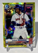 2021 Bowman Chrome Sapphire Jeisson Rosario Yellow 7/50 BCP-37 Red Sox Athletics