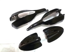 PARAMANI + SPECCHI COMPLETO CARBONIO 100% DUCATI HYPERMOTARD 796 1100 HANDGUARDS