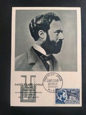 Carte maximum Timbre N° 1015 Sainte-Claire Deville Oblitéré Paris 1955