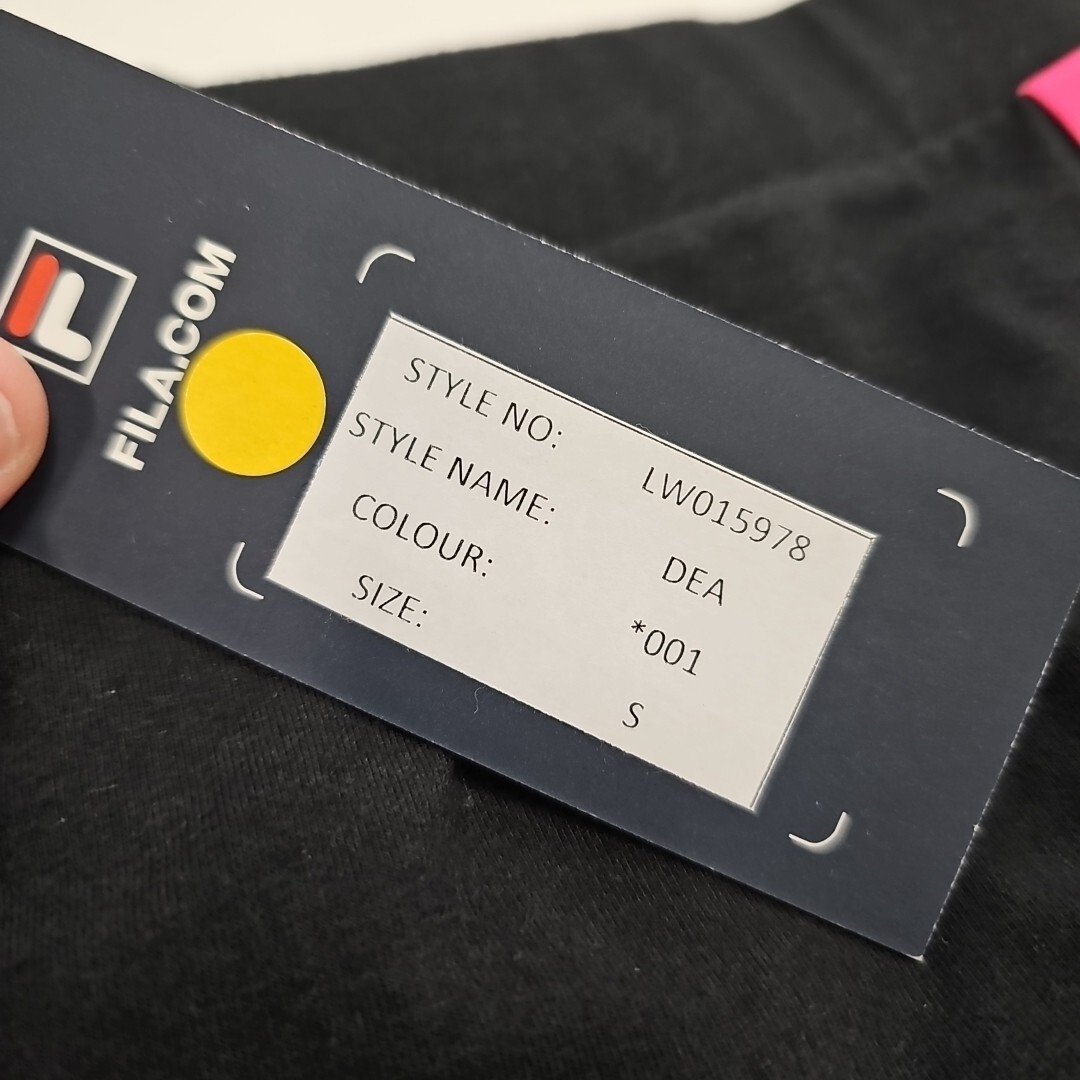 Leggings nuovi con etichette Fila Dea nero rosa donna piccoli nuovi con etichette