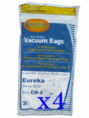 12 Eureka CN-2 CN2 Bags by Envircare 6830 Power Team General Electric 61990A 619