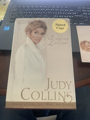 Singing Lessons A Memoir Judy Collins SIGNED Book With CD AUTOGRAPHED