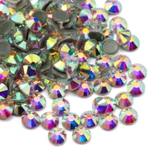 1440pcs Crystal AB Iron On Hotfix Rhinestones Hot Fix Flatback Diamond Gems