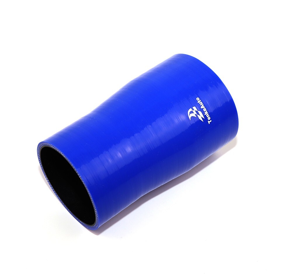 6" Length 4-Ply High Temp 3.25" to 3.5" ID Reducer Coupler Silicone Hose BLUE