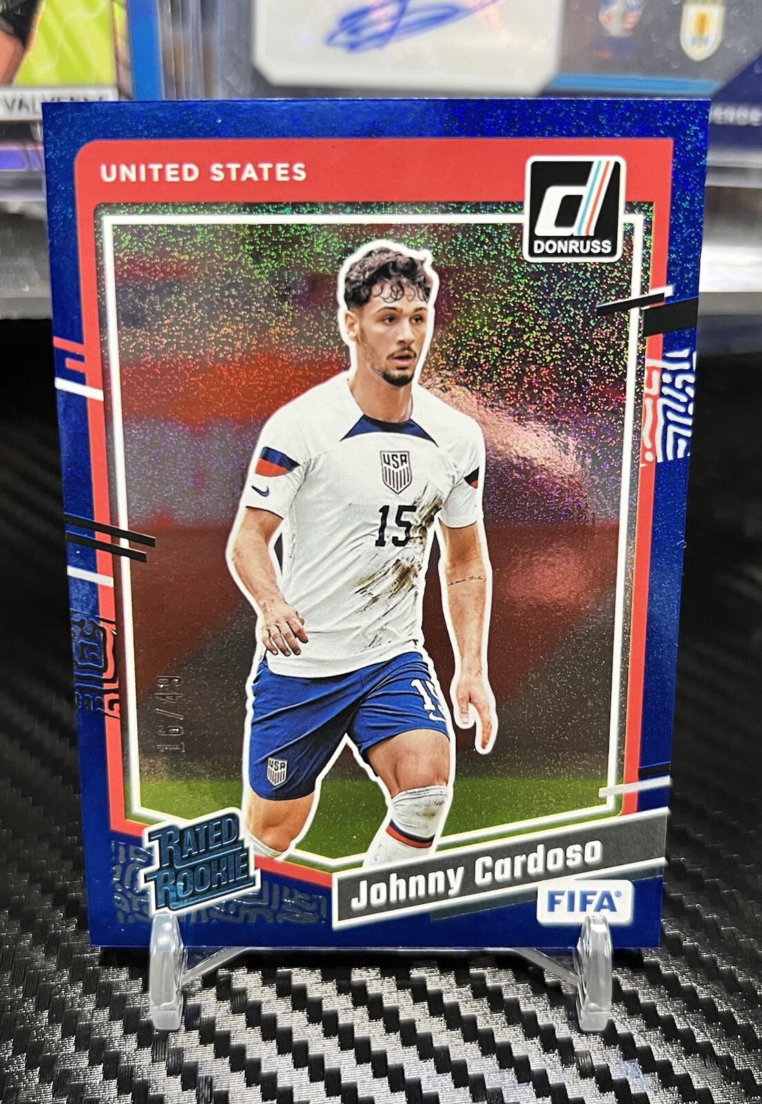 2023/24 Donruss JOHNNY CARDOSO Rated Rookie Blue Foil /49 RC USMNT