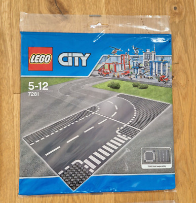 LEGO City 7281 - Straßenplatten T-Kreuzung und Kurve - Neu & OVP