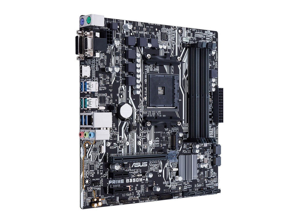 For ASUS PRIME B350M-A motherboard B350 AM4 DDR4 64G VGA+DVI+HDMI