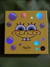 NEW HAPPY SOCKS X Spongebob 6PK Socks Gift Box SIZE 10-13